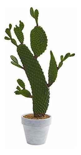 Casi Natural 27 PuLG. Cactus Plantas De Seda Artificial Verd