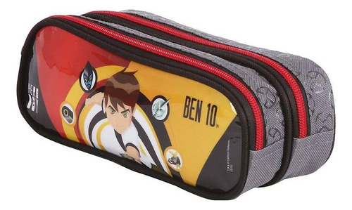 Estojo Ben 10 Orange Duplo Cor Cinza-escuro