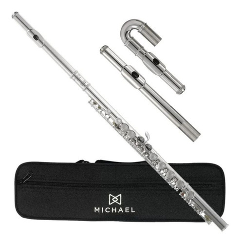 Flauta Transversal Michael Wflm33 N C/ Bocal Duplo E Estojo Cor Niquelado