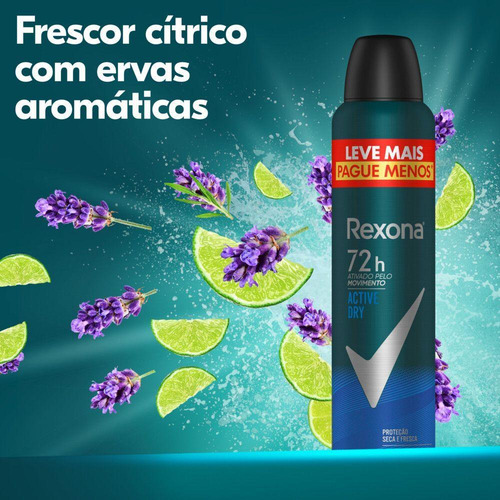 Kit 12 Desodorante Anti Aero Rexona Men Active Dry 72h 250ml