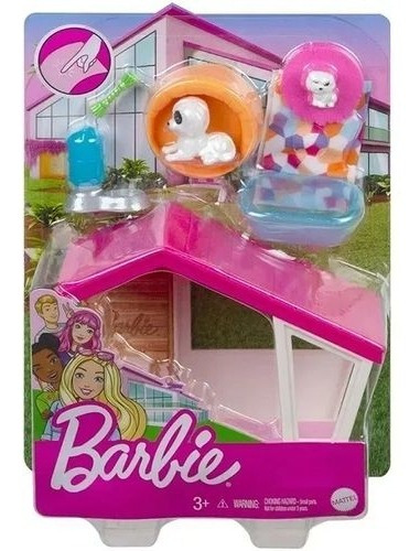 Barbie - Casinha Mini Playset Com Pet Barbie - Grg78 Mattel