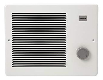Wall Heater, White Grille Heater With Built-in Adjustab...