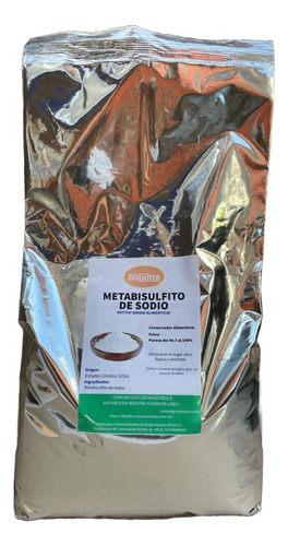Metabisulfito De Sodio Polvo Grado Alimenticio 5 Kg
