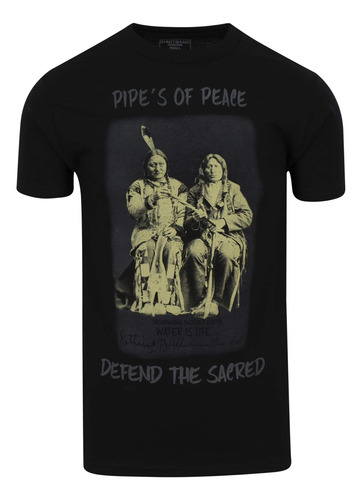 Shirtbanc Brand Pipes Of Peace Polera Nativa Americana Para 