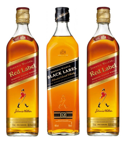 3 Whisky Johnnie Walker Collection (black+red)