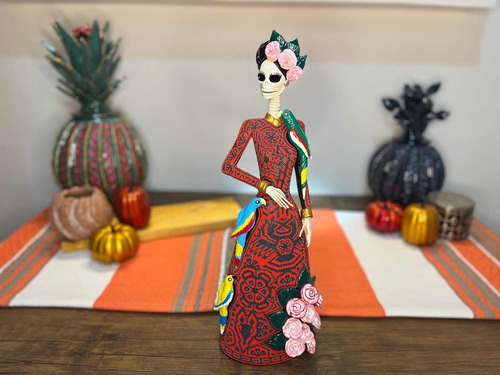 Catrina Frida Vestido De Chaquira