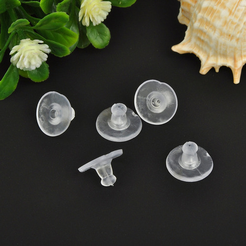 Pendientes De Silicona De Goma Blanda, 100 Unidades