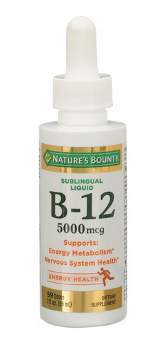 Vitamina B12 | Liquida Sublingual | 5000 Mcg | 59 Ml S/c