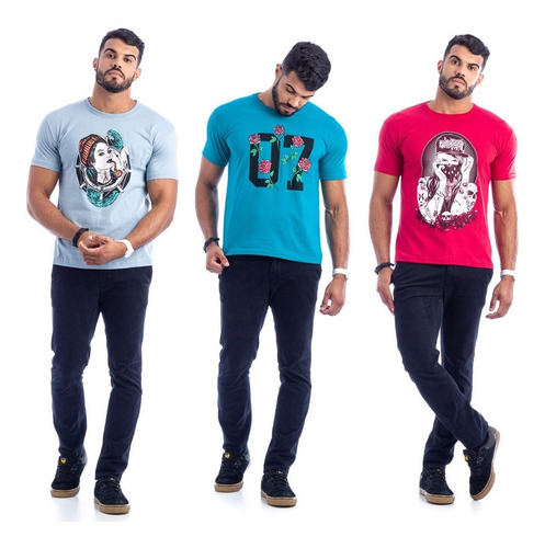 10 Camisas Camisetas Masculinas Baratas Atacado Diversas