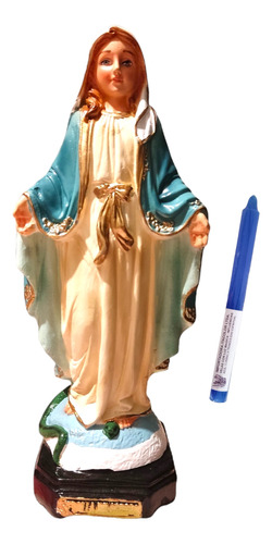 Figuras Religiosas Virgen A Elección Incluye Vela