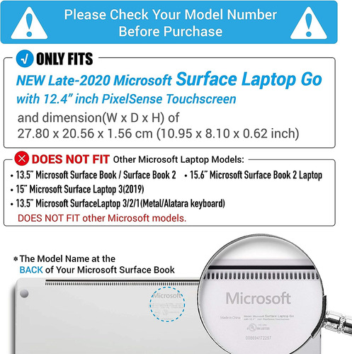 Carcasa Para Microsoft Surface Notebook Go 2020, Resistente