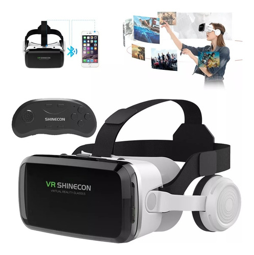 Lentes De Realidad Virtual Gafas 3d Vr Headset Y Controlador