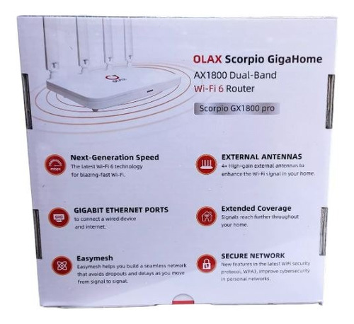 Router Olax Scorpio Ax 1800 Doble Banda Wifi 6