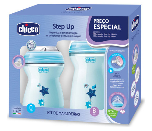 Kit 2 Mamadeiras Step Up 150ml E 330ml Recém Nascido