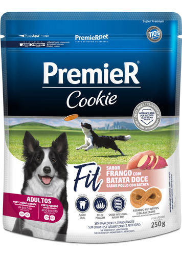 Snack Premier Fit Cookie Perro Adulto Fit Pollo Y Papa 250gr