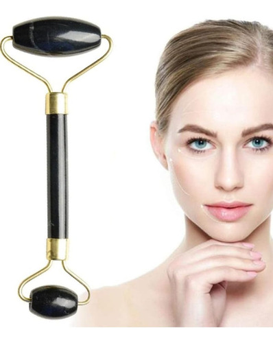 Rodillo De Jade Gua Sha Drenaje Linfático + Locion Facl A.h