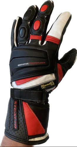 Guantes De Cuero Para Moto Stealth Gs3