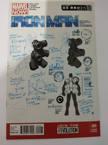 Iron Man #5 Cómic En Inglés Portada Variante De Diseño 1:25