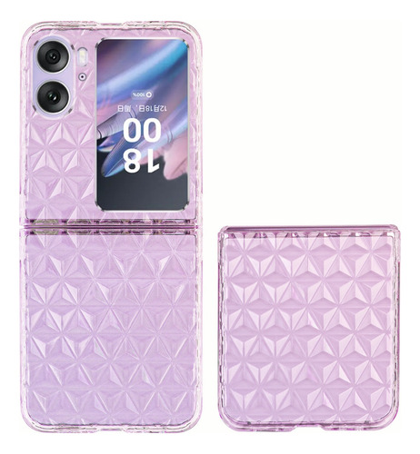 Funda Transparente Diamante Para Galaxyz Flip 5 Oppo N2 Flip