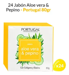 24 Jabón Aloe Vera Y Pepino 80g - Portugal