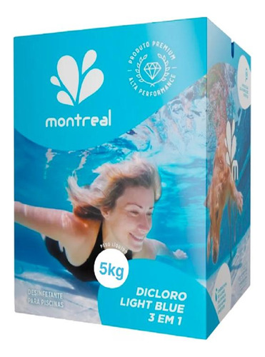 Di-cloro Granulado Light Blue 5kg 3 Em 1 Montreal Piscina