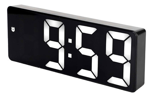 Reloj Despertador Pila Digital Letras Led Colores Circuit Color Negro