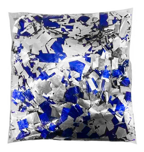 Imagem 3 de 7 de 5 Kilos Papel Picado Chuva De Prata E Azul Máquina Sky Paper