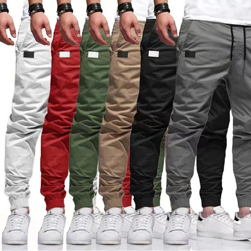 N Pantalón Jogger Cargo Casual Algodón Para Hombre