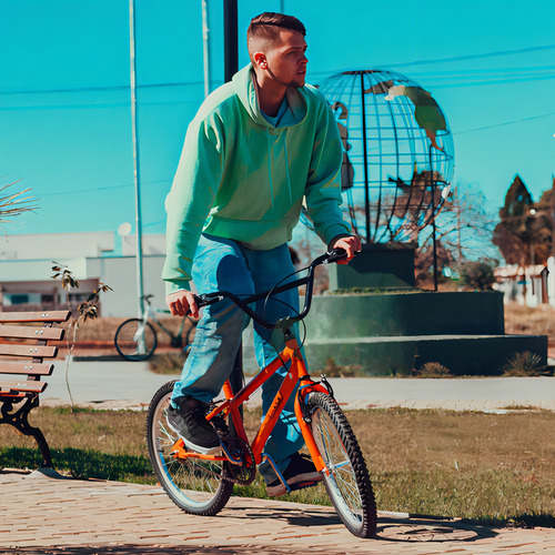 Bicicleta Ultra Bikes Aro 20 Infantil Adolescente Reforçada Cor Laranja
