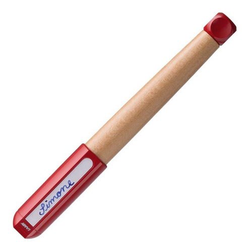 Imagen 2 de 3 de Lapicera Pluma Escolar Trazo A Reforzados Lamy Abc Azul Rojo