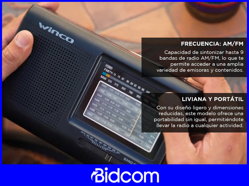 Radio Winco W-2005 Portatil Am Fm Pilas O Cable Analógica Ep