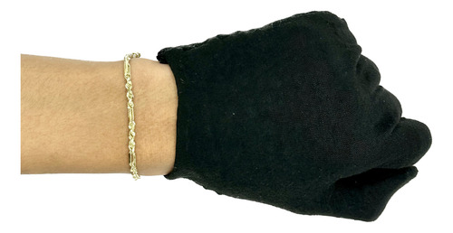 Pulsera De Hombre Torzal Figaro 3mm Oro 10k Duodeluxejoyas®
