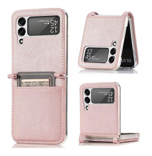 Funda Para Samsung Galaxy Z Flip 4 Con Ranura P/ Carton