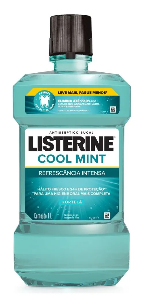 Enxaguante Bucal Cool Mint Hortelã 1 L Listerine M11