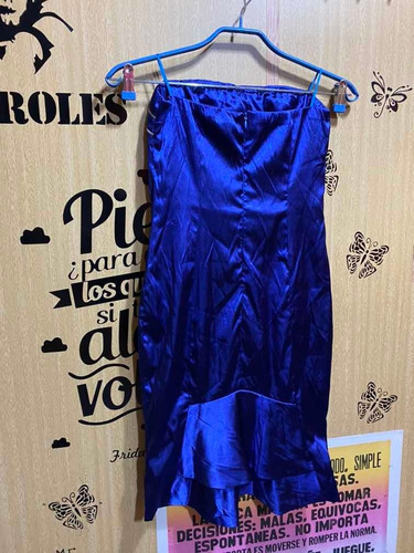 Vestido Strapless | Fiesta | Azul Marino | Cierre En Espalda