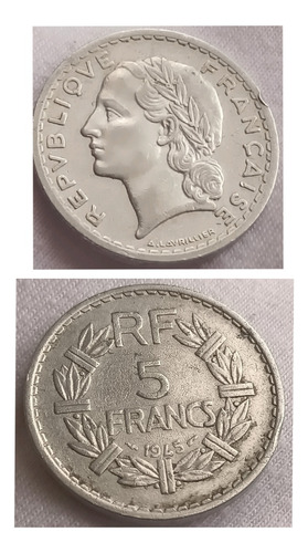 Moneda De 5 Francos De 1945