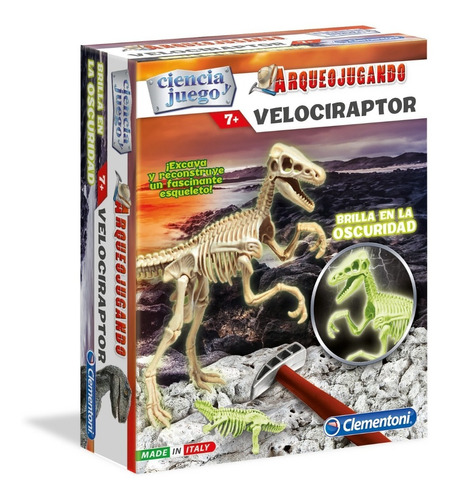 Kit Ciencias Arqueojugando Velociraptor Fosforescente