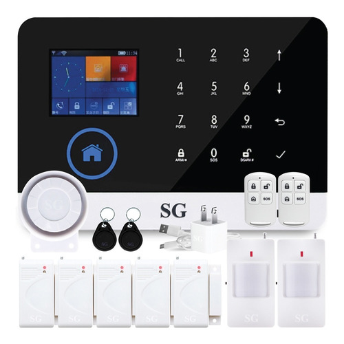 Alarma Touch Wifi Gsm Gprs Control App Inalambrica Alerta Celular  Kit Sensores Seguridad Casa Negocio Sistema Vecinal