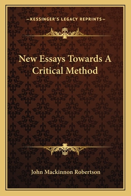 Libro New Essays Towards A Critical Method - Robertson, J...