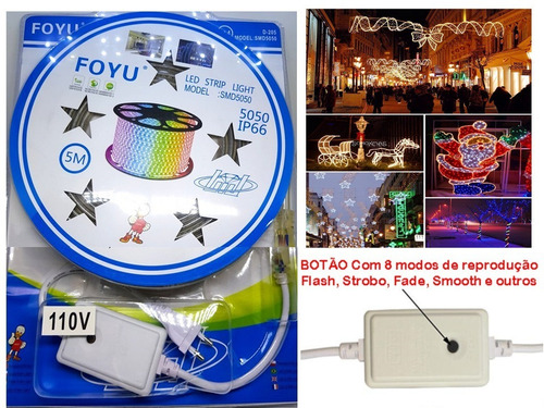 Imagem 5 de 7 de Fita Led Luz Digital Efeitos Cor Coloridos 5050 Rgbw Ip67 5m