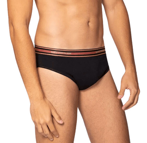 Cueca Slip Lupo Cavada Cós Elástico Suave Algodão Anatômica