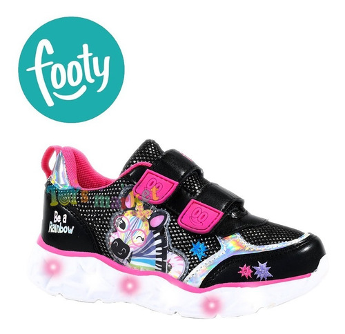 Zapatillas Footy Con Luces Led Y Abrojo Zapatilla Con Luz