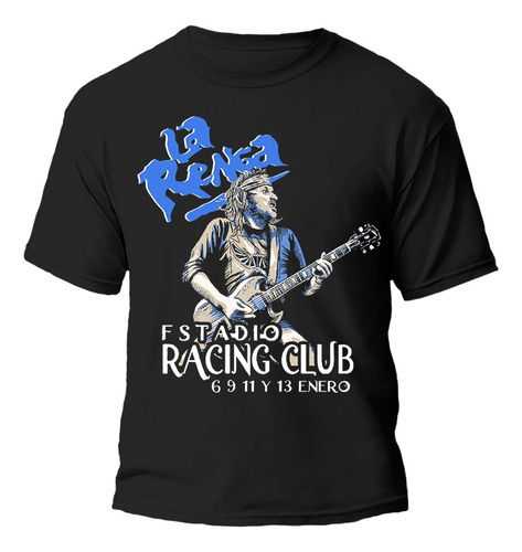 Remera La Renga Racing Fechas Chizzo 100% Algodón