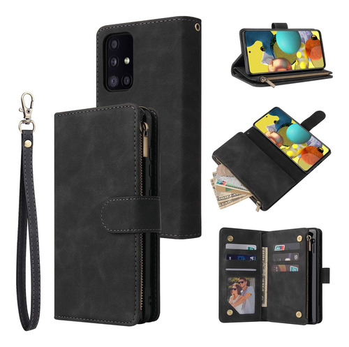 Funda Samsung Galaxy A51 Wallet Kickstand Black