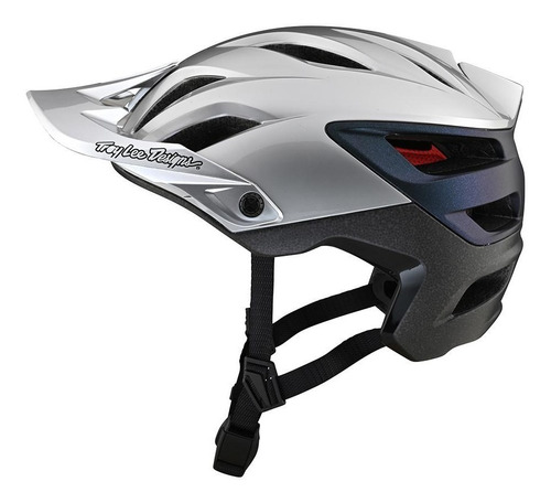 Casco Ciclismo Mtb Donwill Troy Lee A3 Uno Plata/ Electro