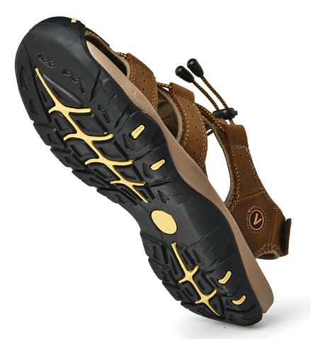Zapatos Casuales De Cuero Genuino Para Hombre, Sandalias De