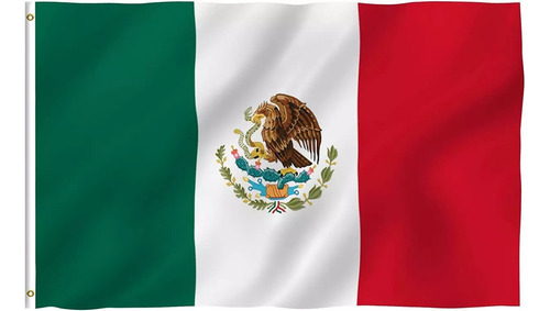 Bandera De México Grande Con Ganchos Para Exterior