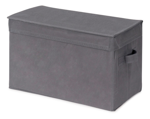 Imagen 1 de 3 de Canasto Con Tapa Caja Organizador Tela Plegables