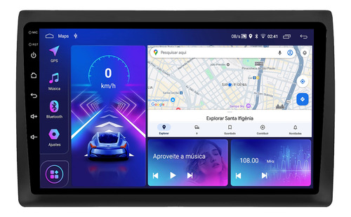 Central Multimidia Fiat Stilo 9p Android 13 Carplay 2gb 64gb