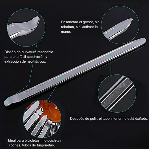 3 Pcs Espatulas 30/40cm Para Desmontar Llanta De Moto Auto